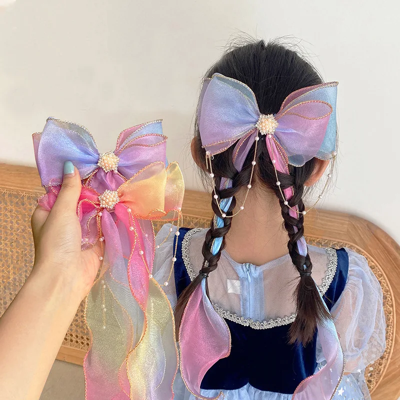 Fashion Braid Hair Extension Butterfly Hair Clips for Girls