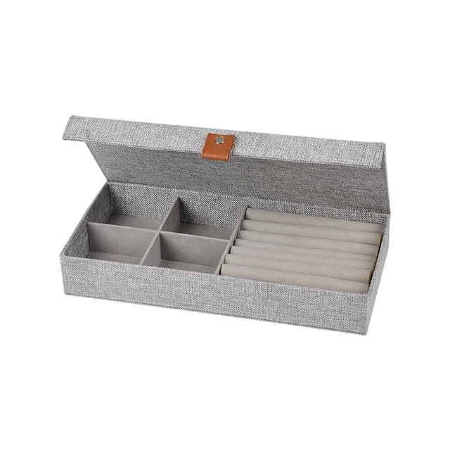 Tenice PU Leather Small Jewelry Box, Travel Portable Jewelry Case for Ring Pendant Necklace Bracelet Organizer Storage Holder