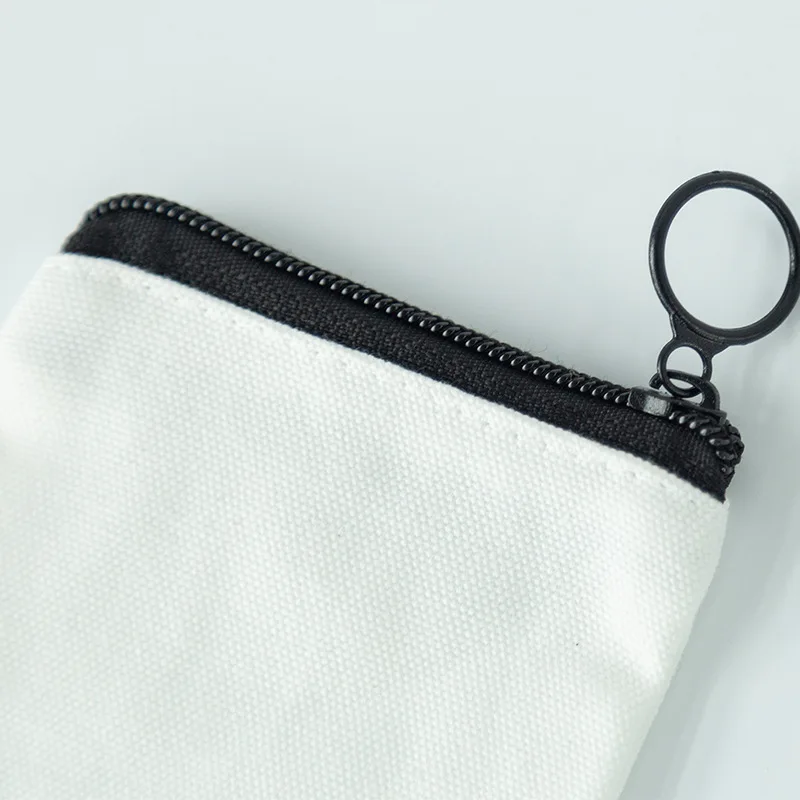 2024 New Blank pencil pouch DIY sublimation Pure white cosmetic bag factory wholesale Canvas Purse