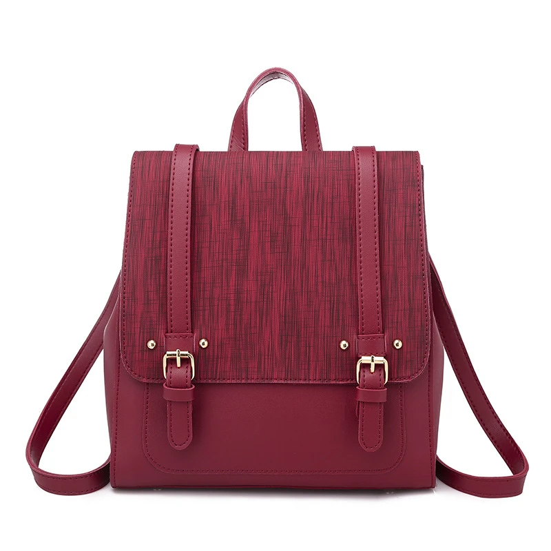 
mochilas 2021 New high quality leather backpacks Designer Women Backpack Soft Touch Multi-function Small Backpack Female Ladies Shoulder 