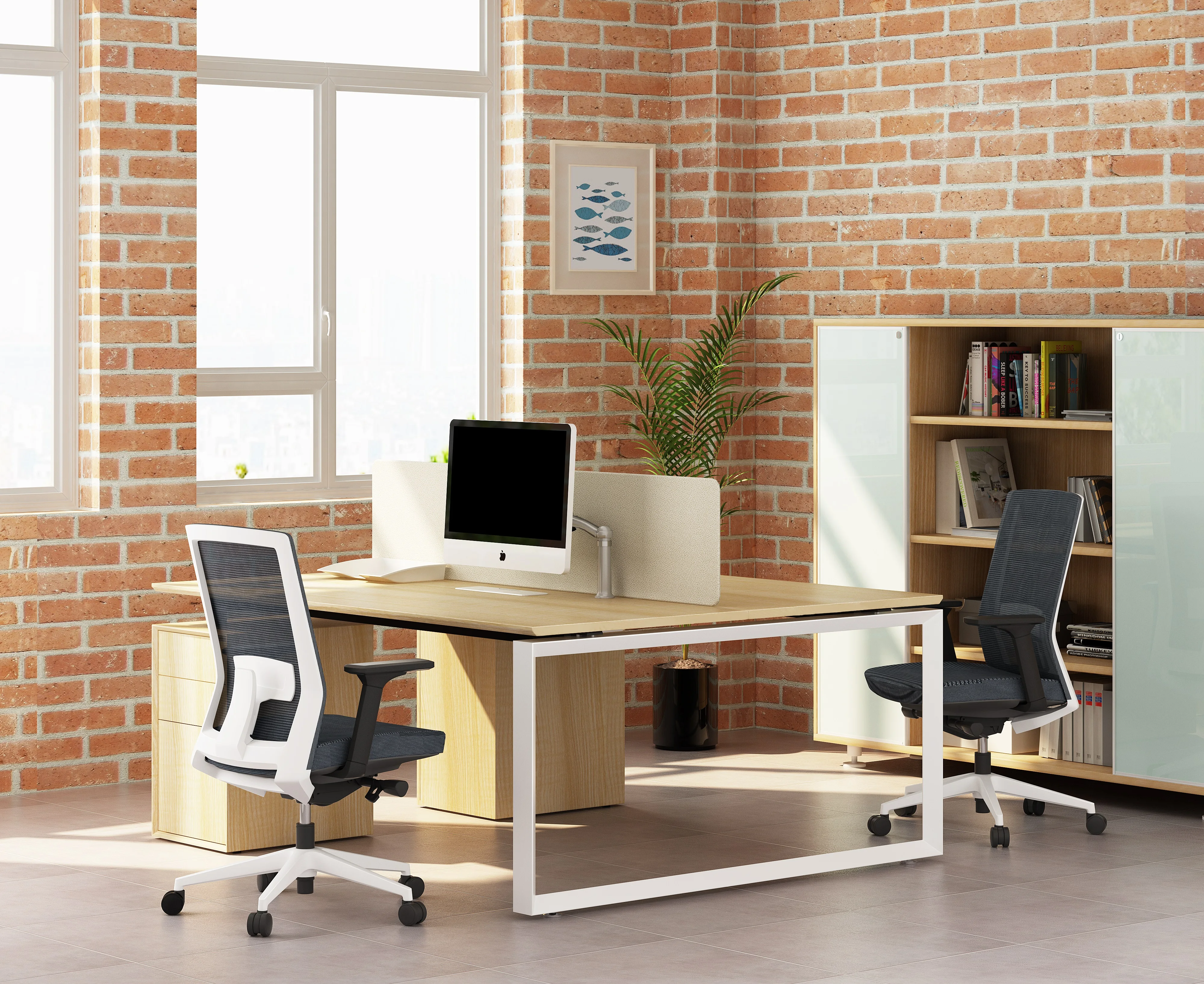High quality fashion design standard new model modern modular 4 person workstation furniture
