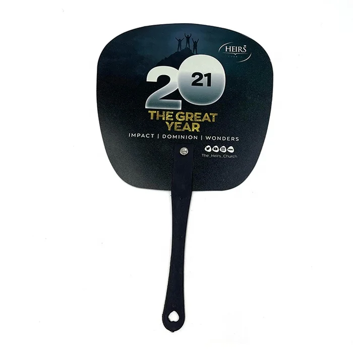 Personalized Custom Printing Plastic PP Hand Fan Promotion Business Gifts Fans
