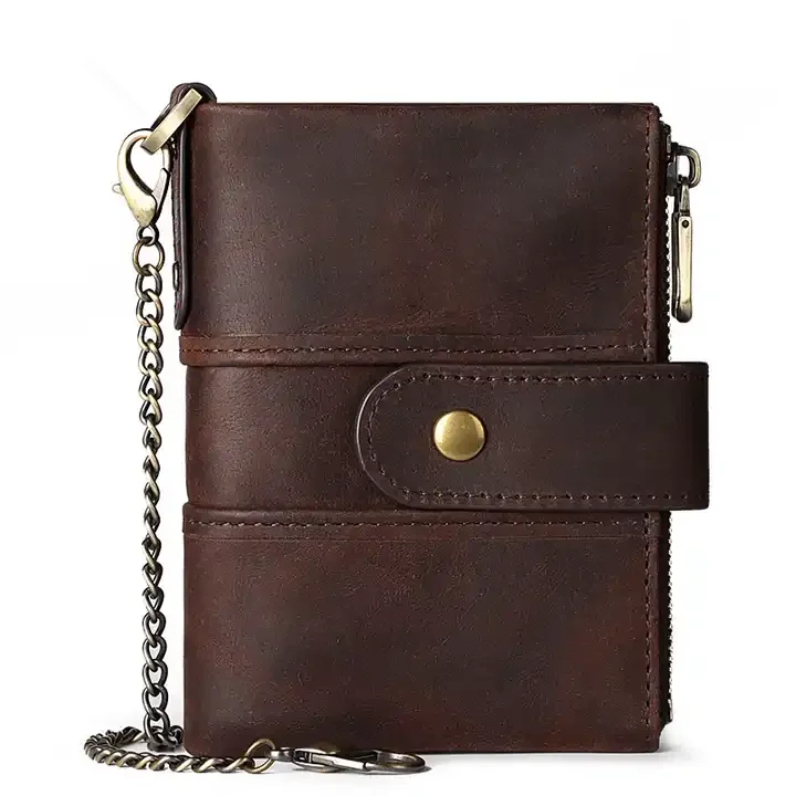 Multi-functional Luxury Wallets Genuine Leather Men RFID Card Wallet Coin Purse Short Male Clutch Mens Leather Wallet