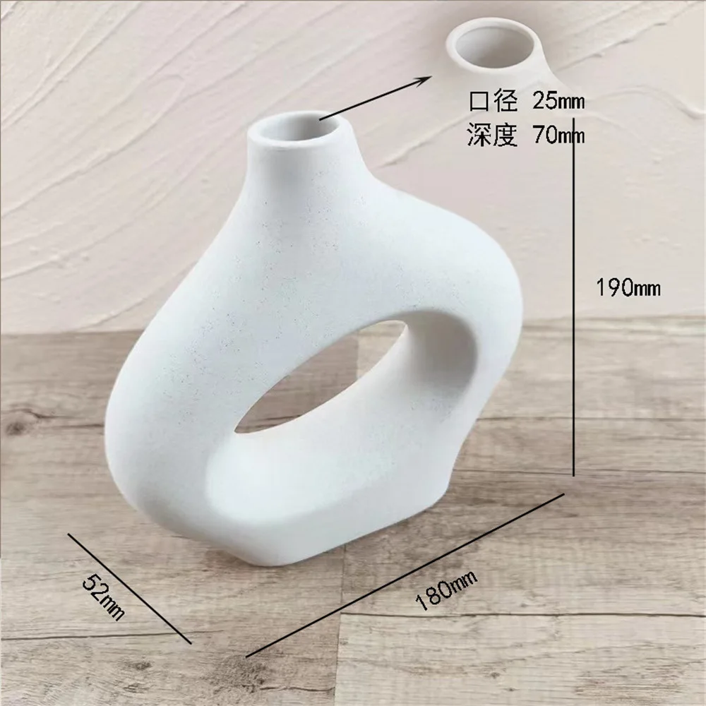VS009 Ceramic Vase High-end Luxury Home Decoration Concrete Large Concrete Used Flower pot Molds Silicone Mold