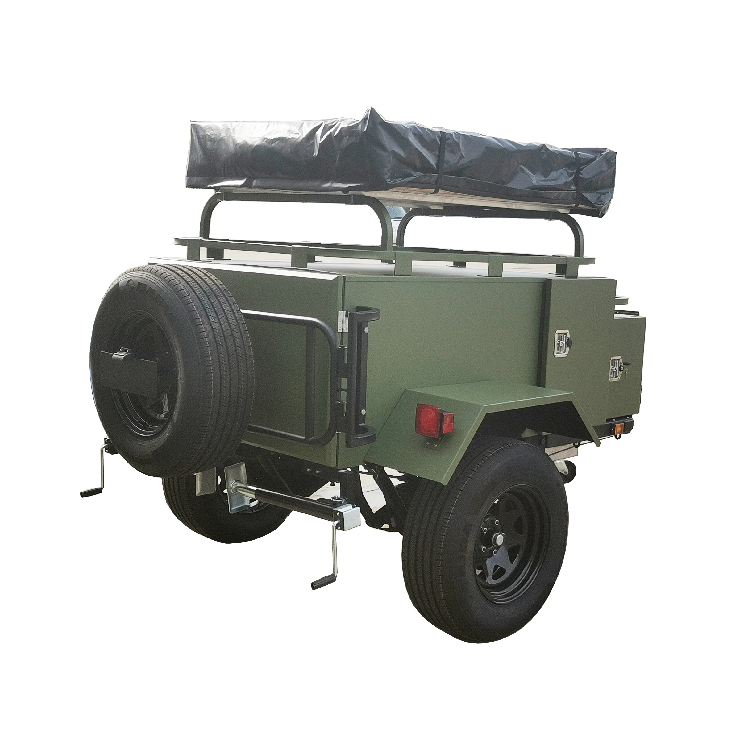 Australian mobile home travel trailer for camping with stabilizer jack