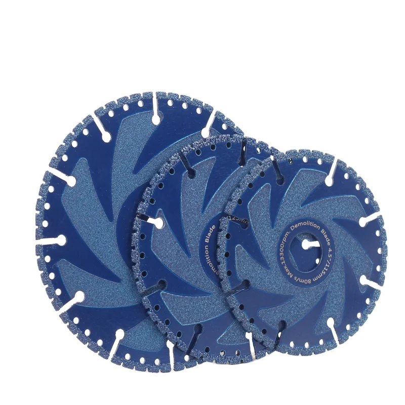 115/125/150mm Vacuum Brazed Diamond Saw Blade Multi-Purpose Demolition Cutting Disc For Steel Metal Stone Cast Iron Rebar Wood