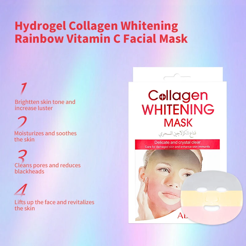 Private label cosmetic skin care Multi Color Hydro Facial Jelly Mask korea Water Soluble Collagen Film Mask anti wrinkle