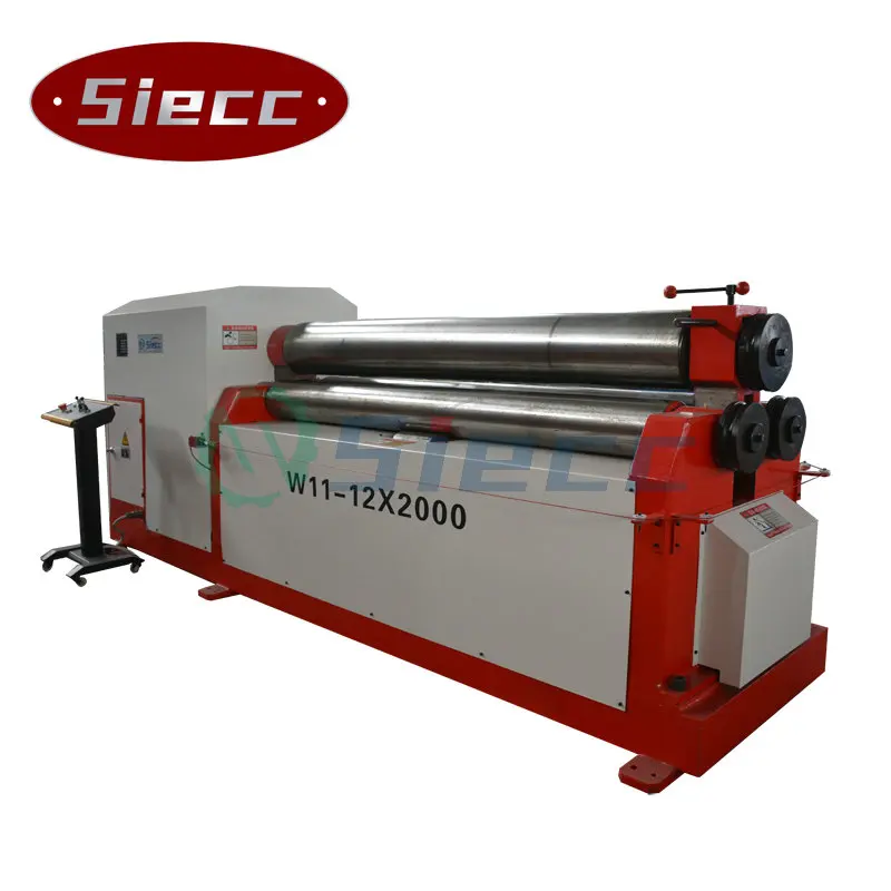 Iron sheet metal thin thick steel plate rolling bending machines for cone flange pipe and tank roller bender