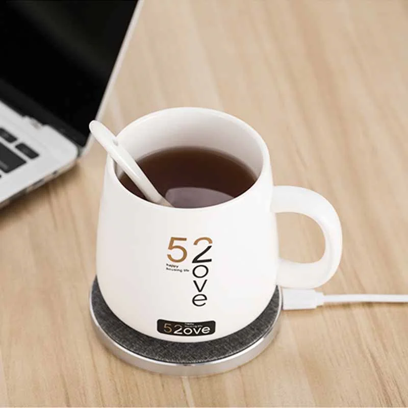 
Temperature control smart heated wireless charger coffee mug warmer electric thermal cup 