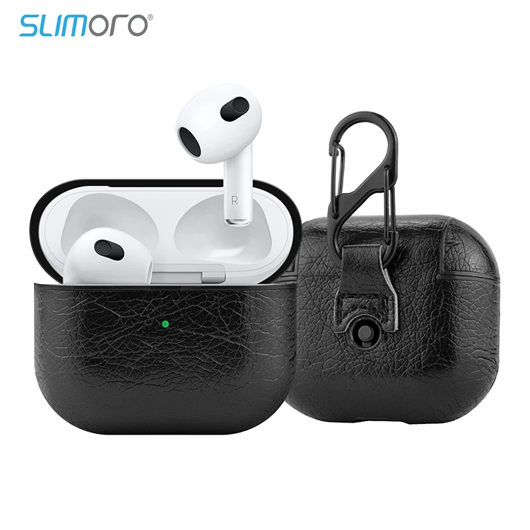 Новый дизайн, противоударный защитный мягкий кожаный чехол для AirPods 3, аксессуары, кожаные чехлы для Airpod