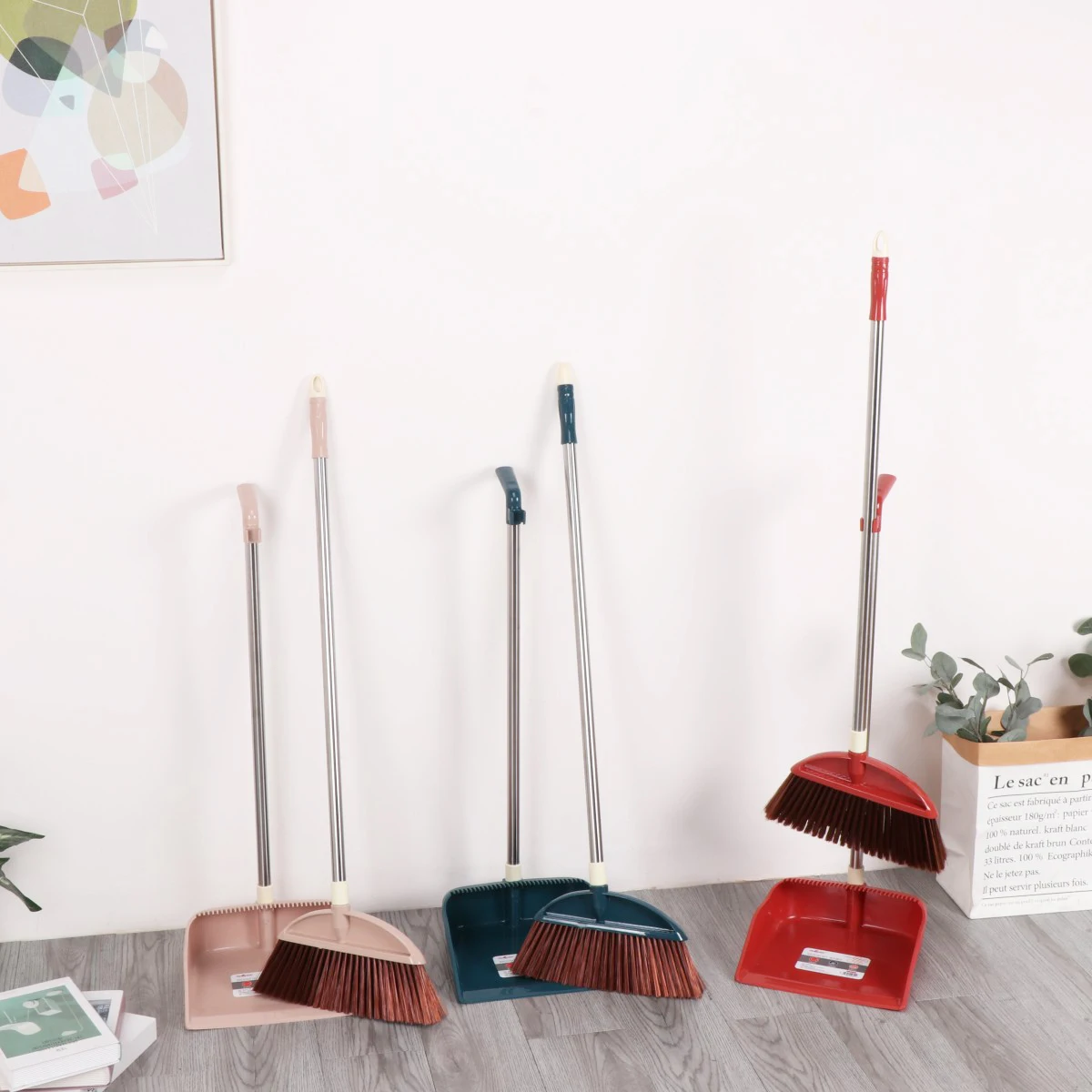 Wholesale High Quality Dustpan Broom Combo Broom With Dustpan And Broom Set With Plastic Brush