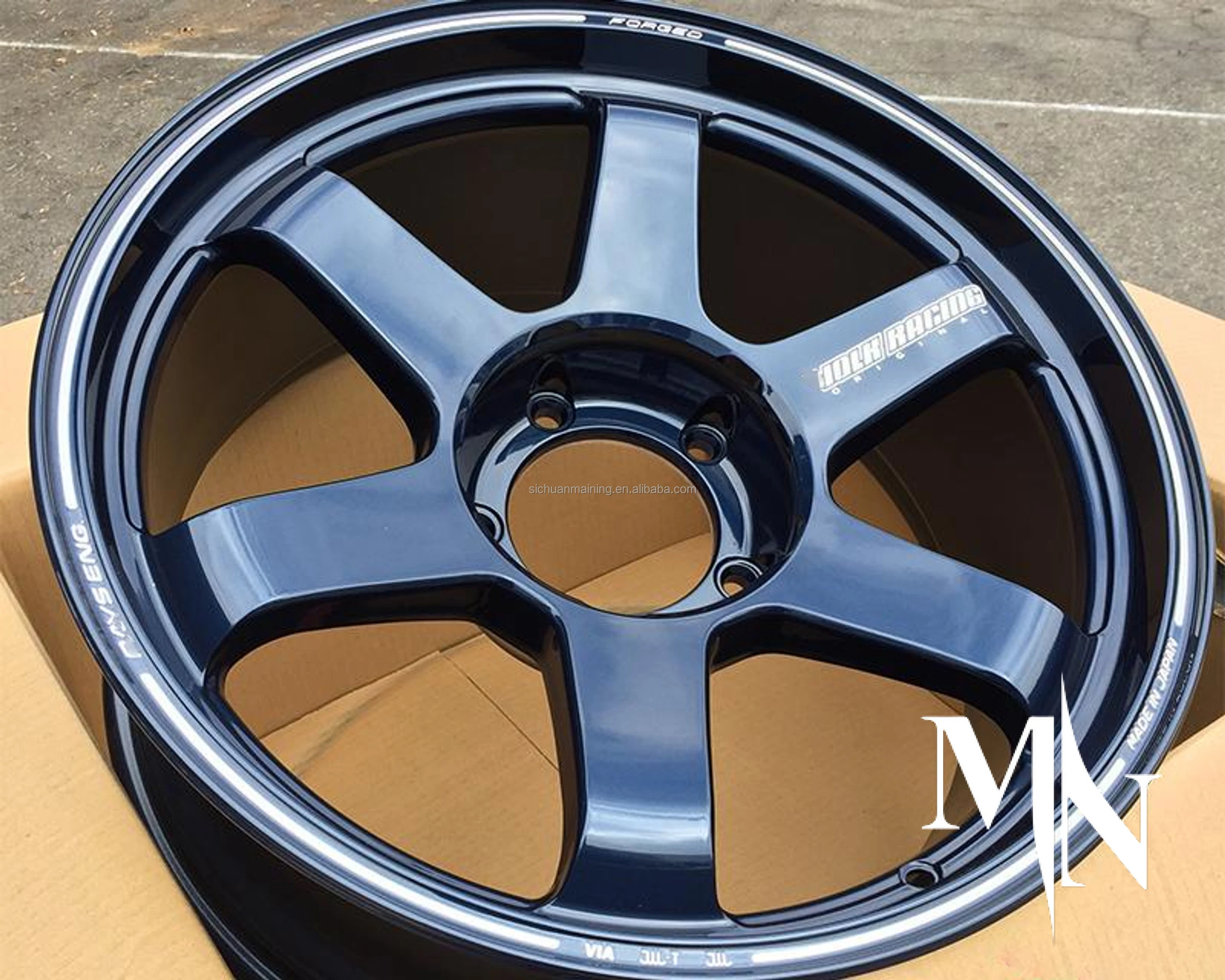 5x100 5x112 5x114.3  Mag Blue Forged Sport Rim TE37 Saga 15 16 17 18 19 20 Inch Forged Car Rims Wheels