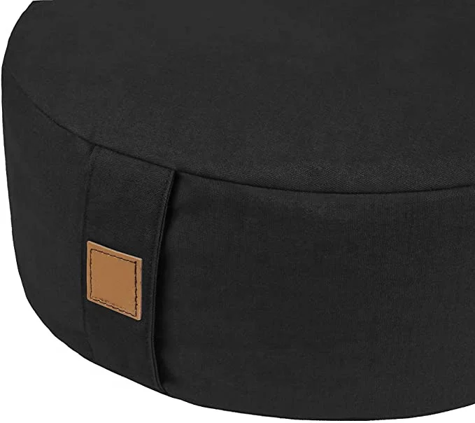 buckwheat filled  yoga cushion for meditation organic cotton yoga meditation cushion