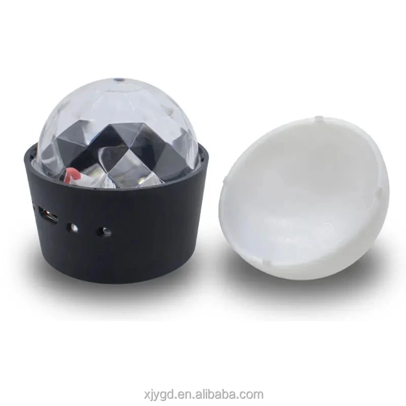 Mini Car Disco Ball RGB Auto Interior Light Magnetic Mount Rechargeable Voice Control Flash Stage Light Auto Atmosphere Lights
