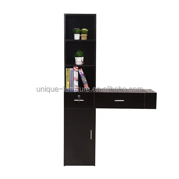 Beauty salon luxury makeup vintage barber styling vanity stylist salon mirror station with cabinet