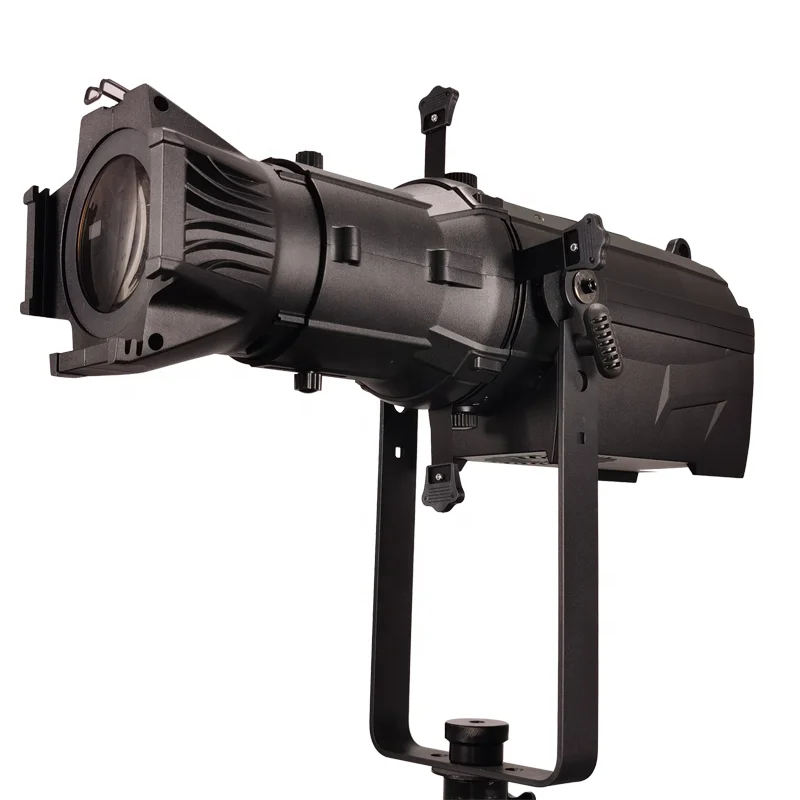 ZY 200W LED Mute Profile Leko Spotlight CW/WW DMX Led Studio Ellipsoidal Lights for Auditorium Theater Fashion Show