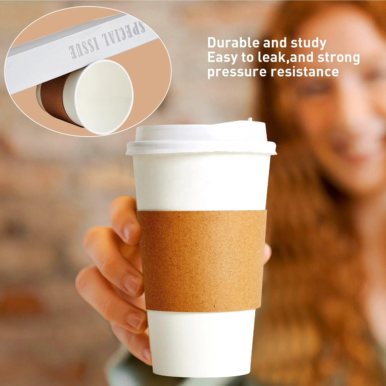 Biodegradable Paper Cup Fans Coffee Carton Cup Fans