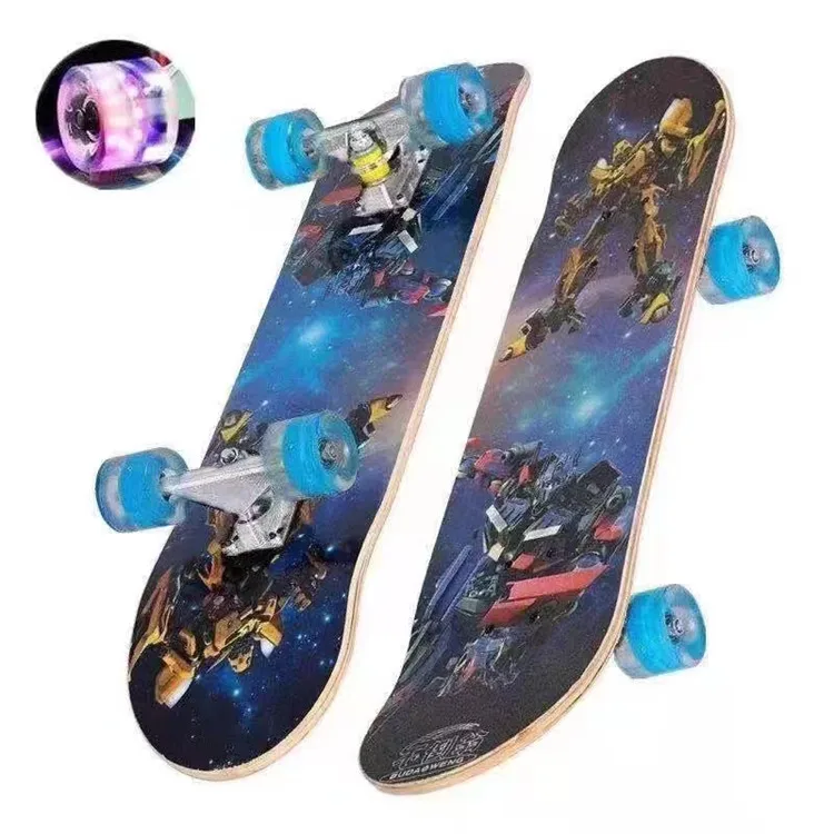 china manufacturer 7 layer maple wood children boys learning skating board kids complete skateboards for beginners