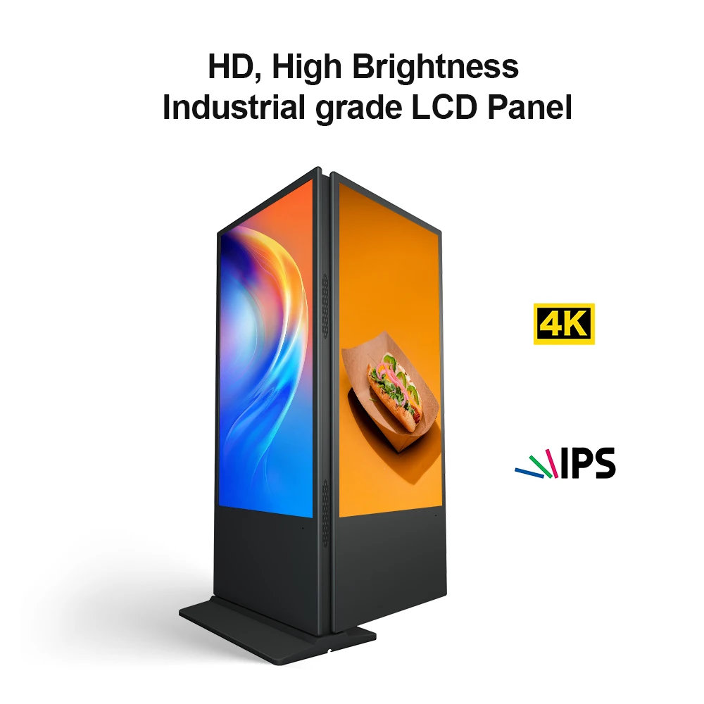 55 inch Indoor Dual sided Vertical Interactive Smart Screen Digital Display LCD Touch Screen Advertising Player
