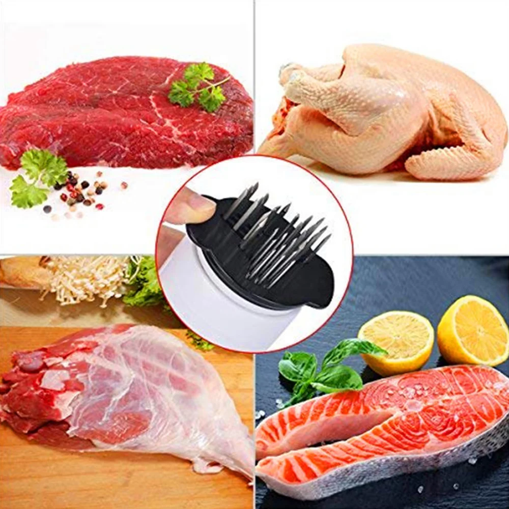 New Kitchen Supplies Stainless Steel Sauce Syringe Meat Softener Sauce Pickling Syringe for Softening Meat
