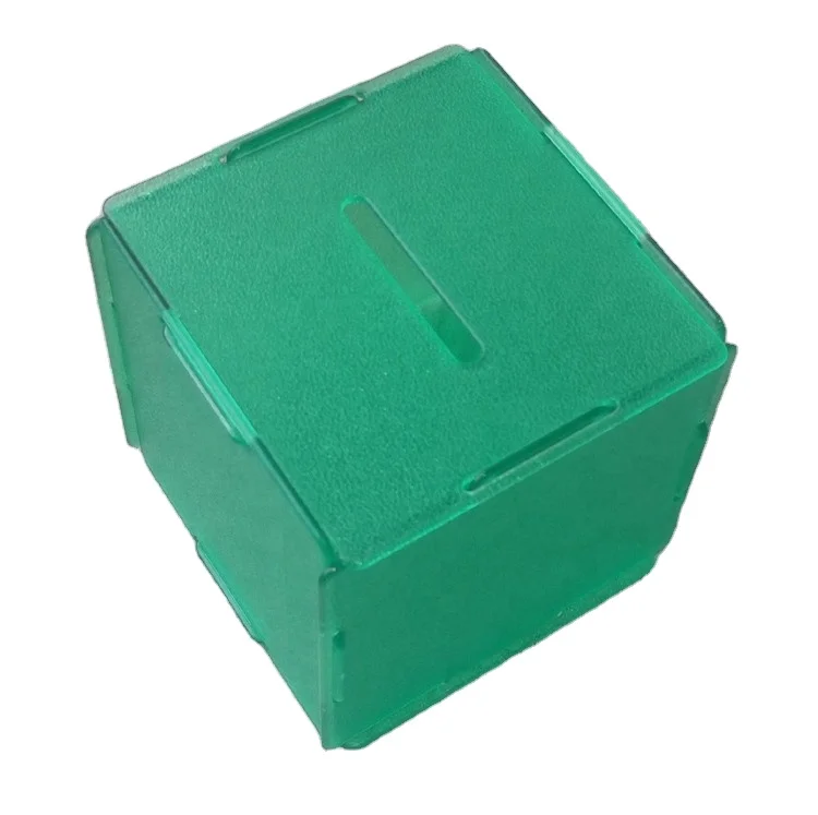 Plastic Cube building blocks money saving Coin box DIY assembled piggy bank cube