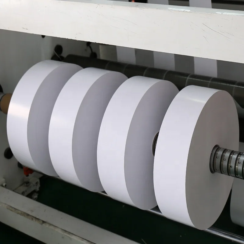 Factory Supply PP PE PET PVC BOPP Vinyl Matt Silver Transparent Self Adhesive Transfer Thermal Label Paper Jumbo Roll