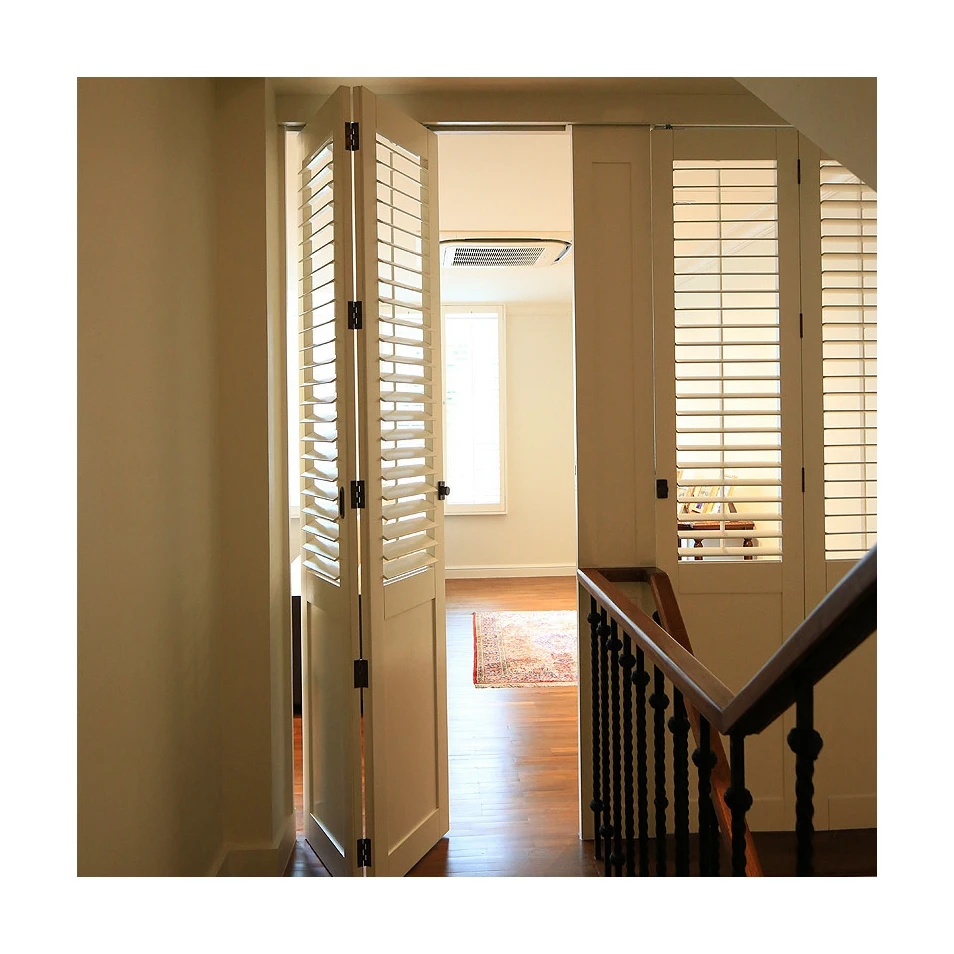 Real Hardwood wooden plantation shutter parts for windows direct from china