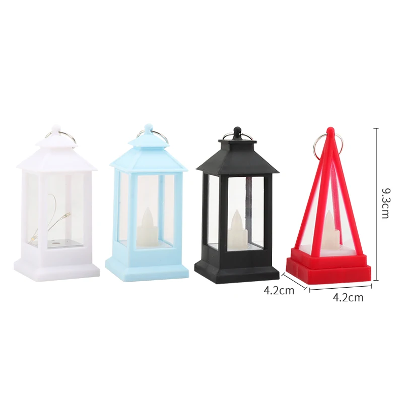 Christmas Mini Lantern with Flickering LED Candles for Indoor Outdoor Wedding Halloween Party Table Centerpiece