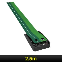Hot Selling Wood Golf Training Aids Putting Practice Mat Indoor Outdoor Golf Putting Trainer With Golf Ball Auto Return Track