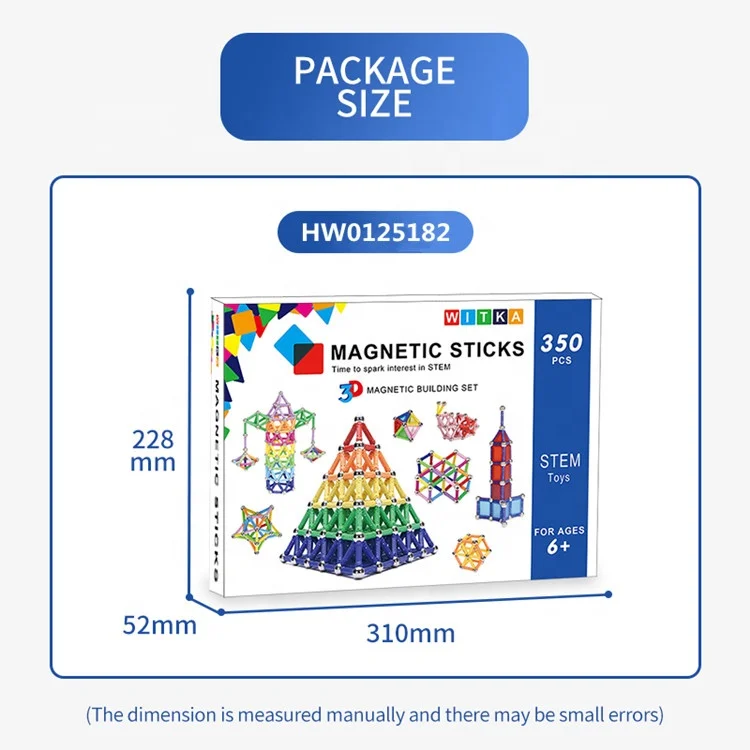 
Deformed 3D 27mm Toy Plastic Magnetic Sticks Building Blocks For Kids 