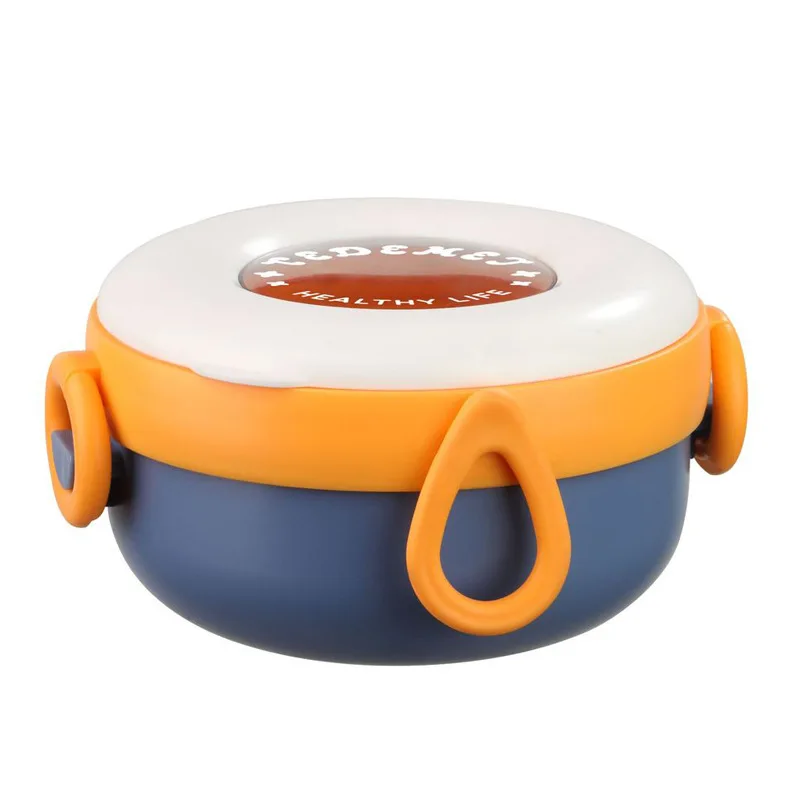 MAIMAI Baby food bowl portable stainless steel insulated lunch box cute fresh-keeping food bento box Children tableware set