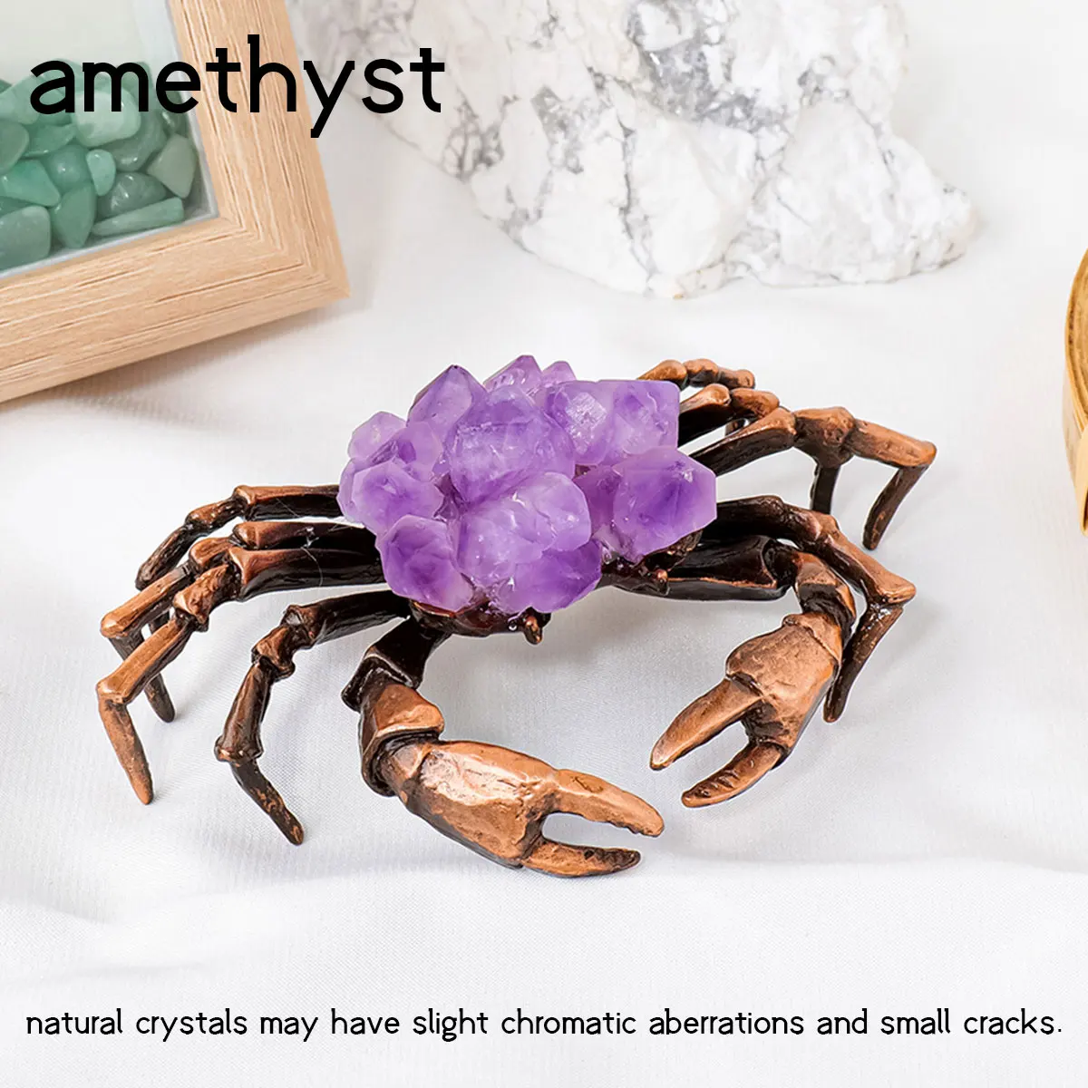 Wholesale Rough Crystal Tooth Healing Stones Crystal Crafts Crabs Shape Crystal Crab For Halloween Decoration