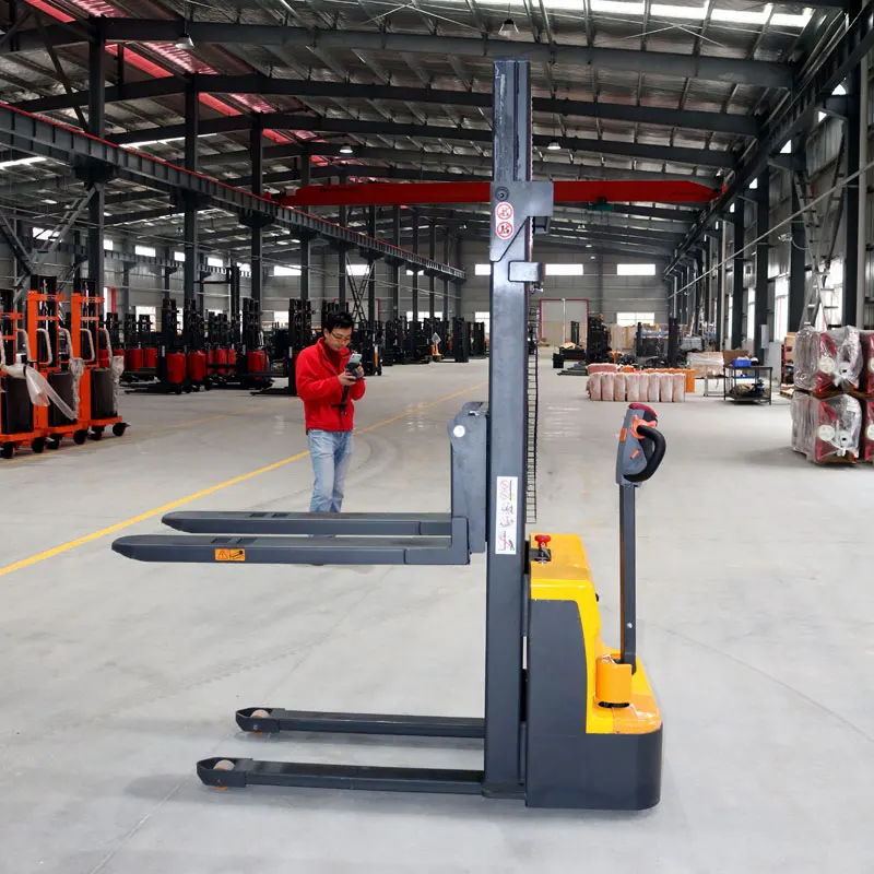Haizhili Self for Truck Capacity 2ton Wheel Lifting Price Sale Drive Powered Lead-acid Battery Pallet Stacker Electric
