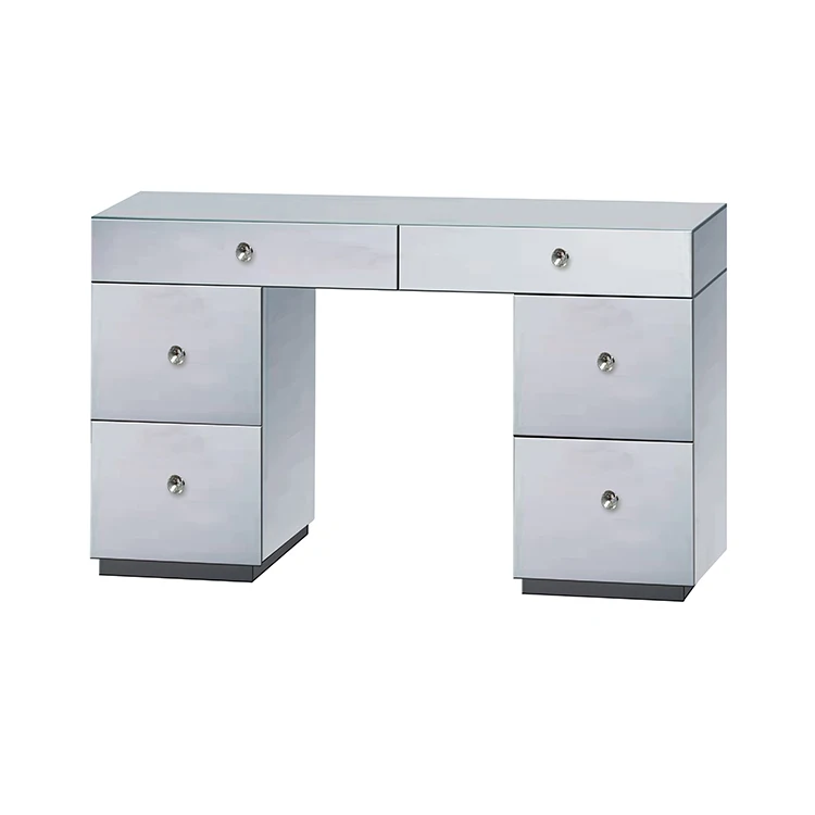 Custom Modern High Rectangular Wooden Mdf Table Cabinet with 6 Drawers Design