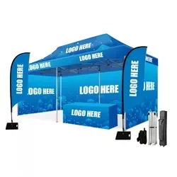 KEYUAN Customized Outdoor Aluminum Trade Show Tent With Logo Exhibition Gazebo Canopy Pop Up Custom Printed Tents For Events