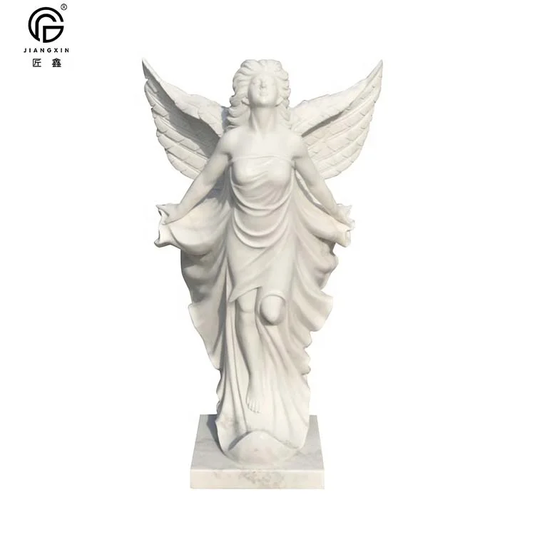 Customized Life Size Garden Naturel Marble Angel Statue