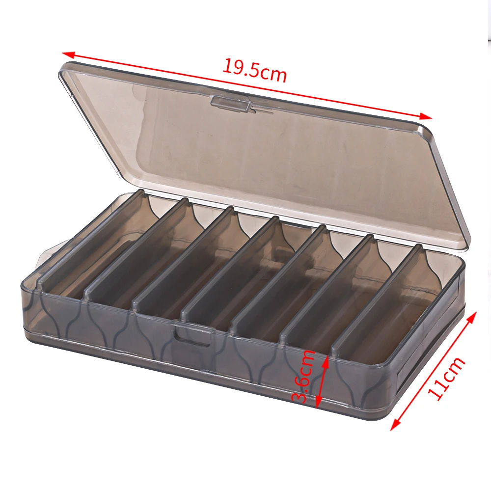 Fishing gear box double-sided multi functional box 19.5*11*3.6cm Gray White Fishing Tackle Box Lures for Outdoor Sports Storage