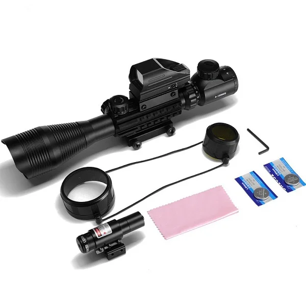 Spike Dual Illuminated Optical Scope  C4-12x50EG combined laser pointer sight scope for outdoor hunting sport quality guaranteed