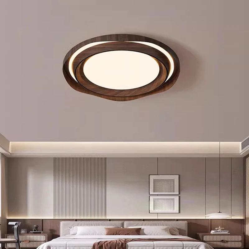 Invisible Ceiling Fan Light Wood Grain Dimmable Ceiling Lamp Adjustable Led Light Bedroom Kitchen Iron Square Living Room