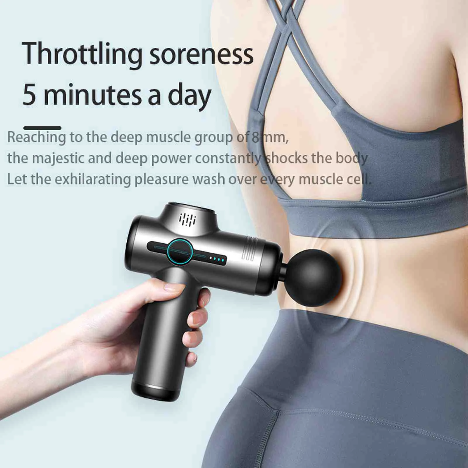 New Arrival Pocket Size Deep Tissue Mini Fascia Muscle Massage Gun Mini Fascial Massager Gun 2023