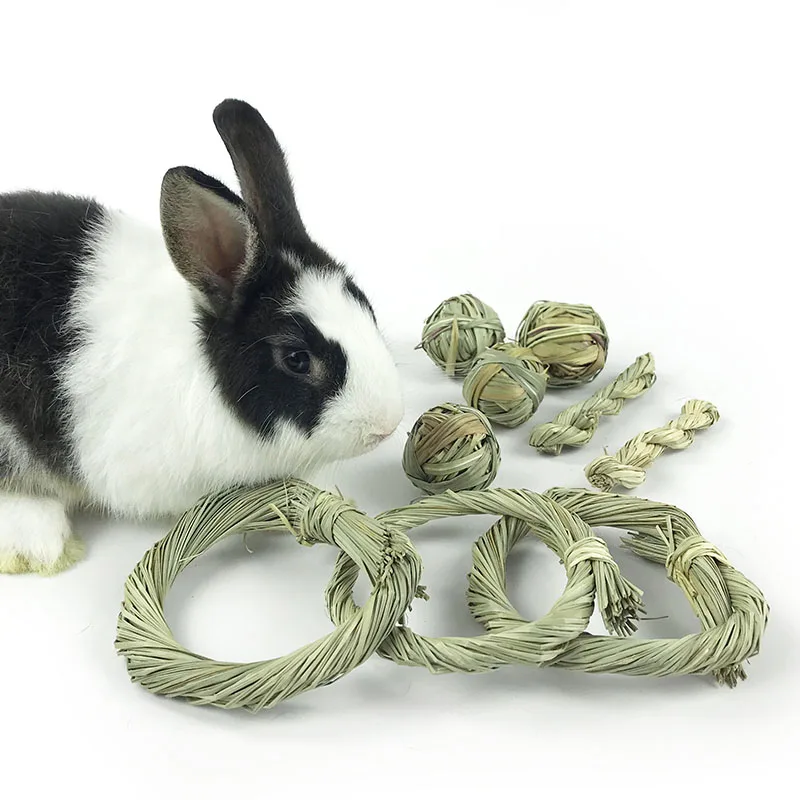 carrot woven chew grass balls toy Chew for Rabbits Durable Teething Play Ball Small Animals hamster Guinea Pig Hamster toy molar