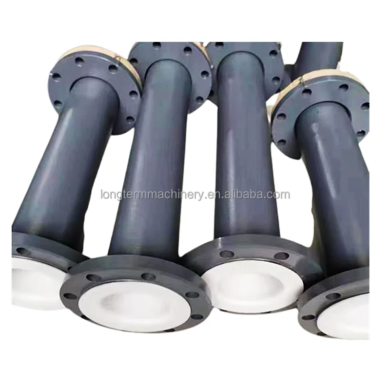 High quality PTFE Lined carbon pipe with flange connection