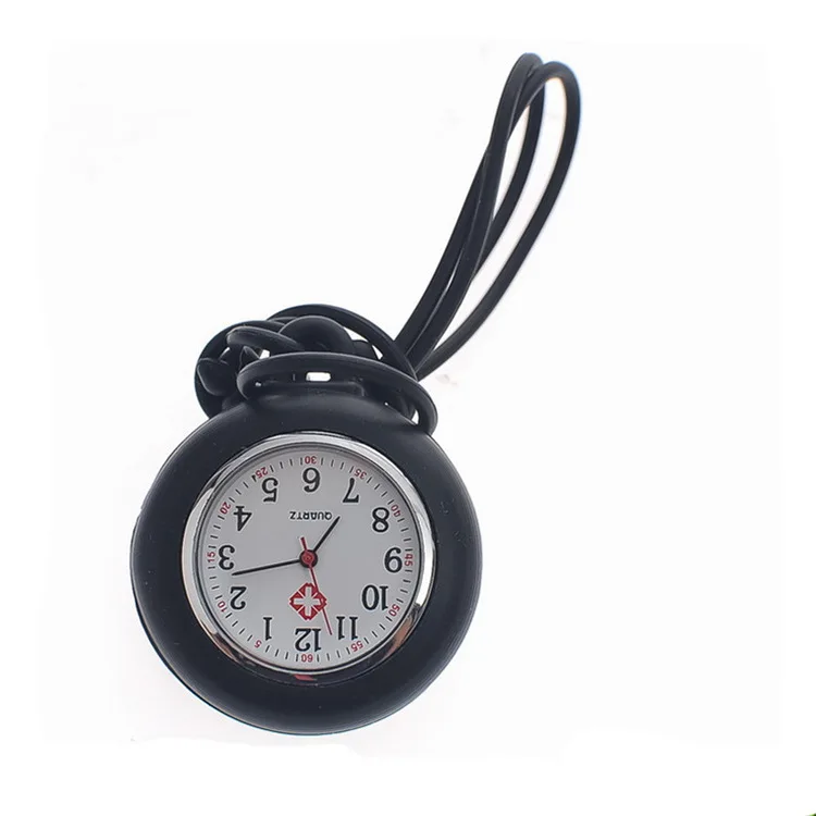 Заводские цены, модные женские часы с цветочным рисунком для медсестры, брошь на брелок, силиконовые желеобразные подвесные карманные часы, Рабочий стол для медсестры