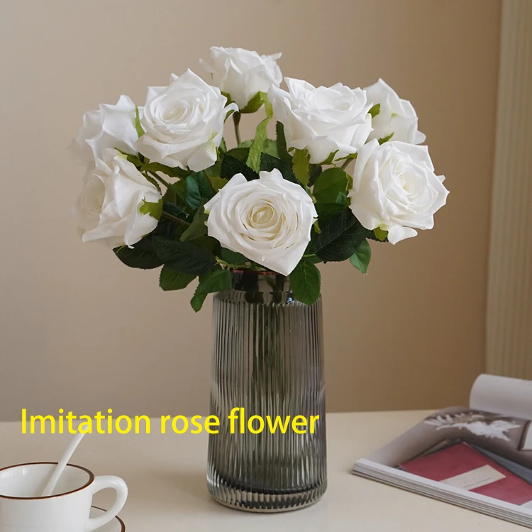 Simulation Bouquet Decoration Roses Artificial Bundle Flowers For Home Wedding Decor Artificial Flowers
