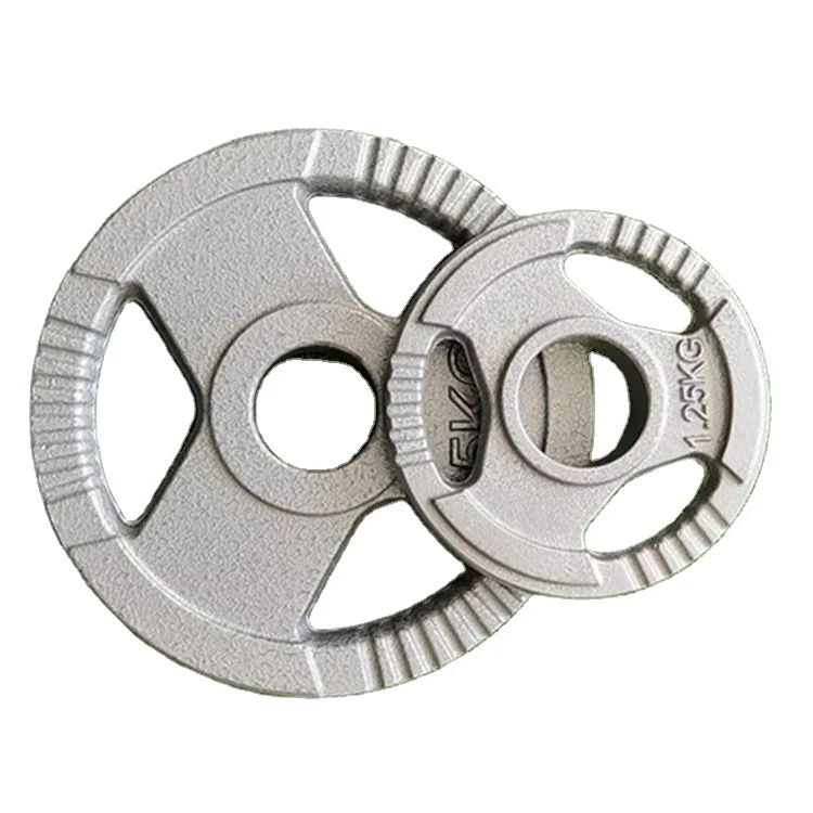 Cast Iron 20kg Tri-grip standard cast iron Barbell weight plate for fitness  paint barbell plate