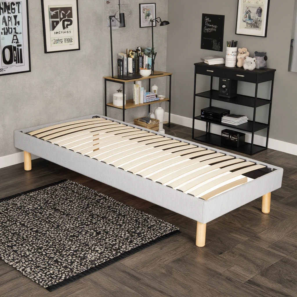 Металлический каркас кровати King Size Sans tete de lit en bois plat дизайн moderne simple et facile a assembler тарелка