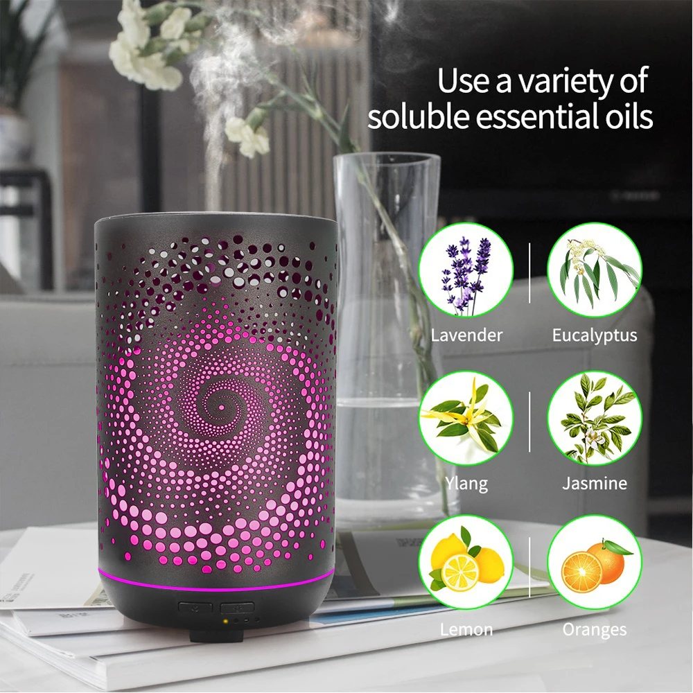 Ultrasonic Flower Fairy Metal Oils Fragrance Aroma Diffuser Quiet Cool Mist Humidifier For Baby Kids Bedroom Office Yoga