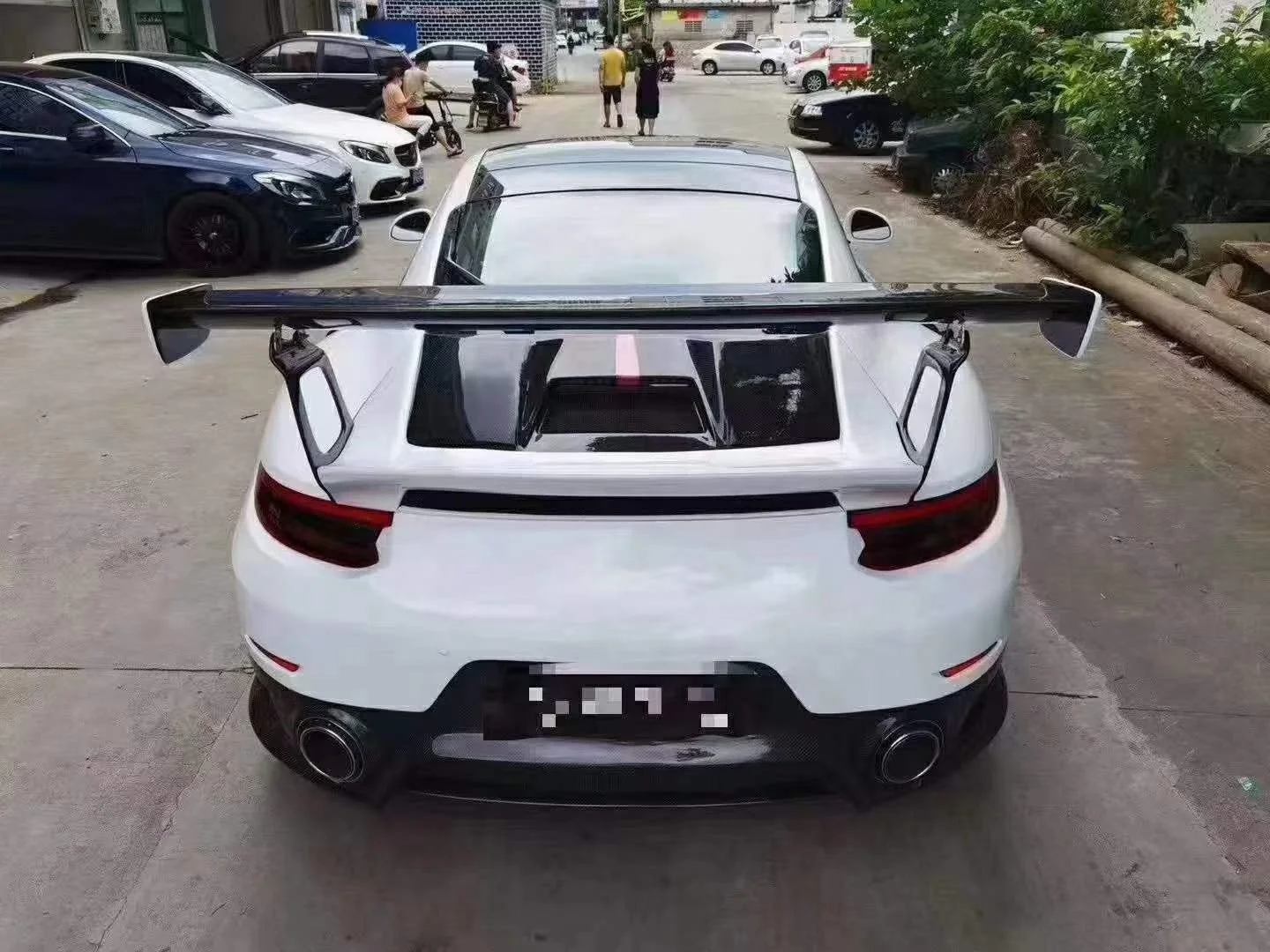 BETTER High Quality Car body kit for Porsche 911 991 2012-18 To GT2 RS style front rear bumper fenders hood spoiler