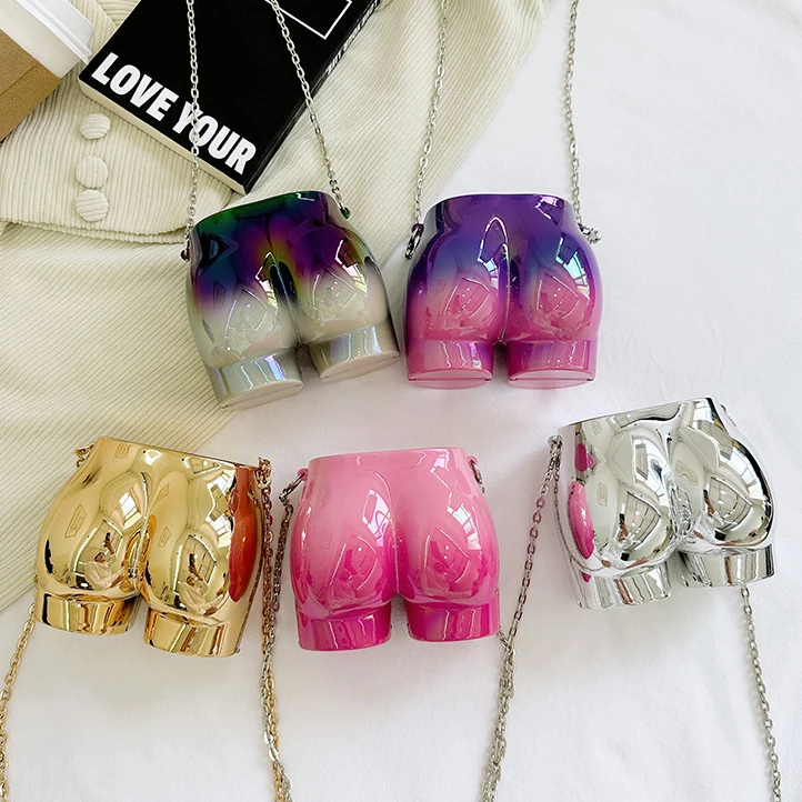 Fashion Acrylic personalized handbag Purse Cut Transparent Cross Body Bag Handbag Chain Shoulder Evening Clutch Bag