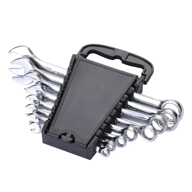 6pc 8pc 10pc 12pc 14pc spanner set quick hydraulic ratcheting wrench box set flex double end repairing tool set